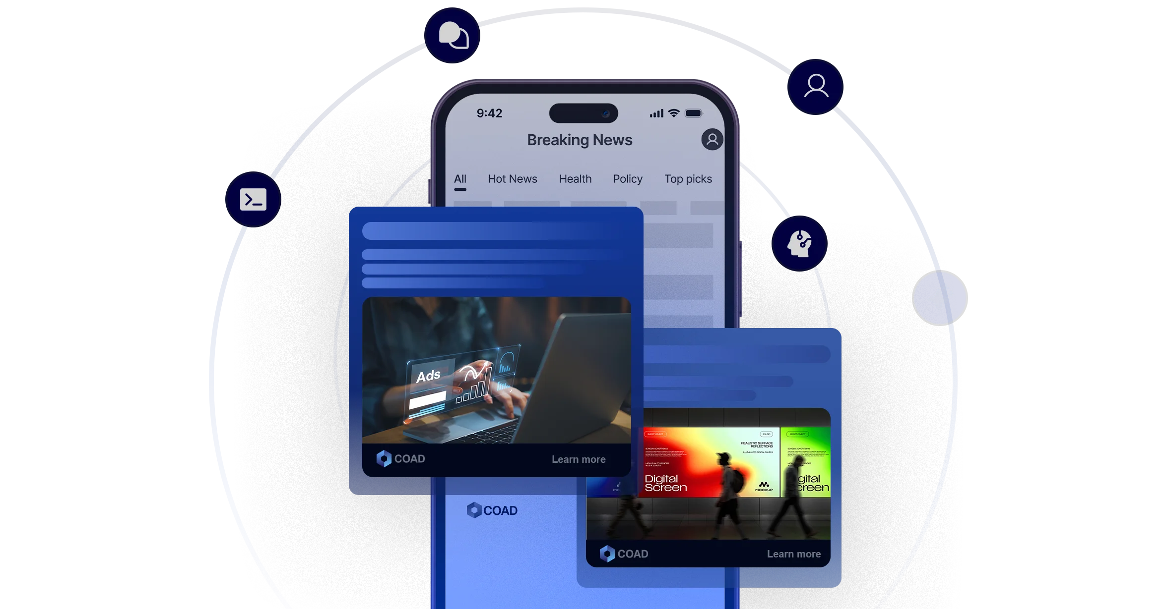 Dashboard showing premium publisher traffic sources and campaign performance